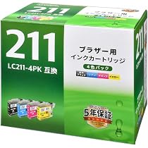 Amazon.co.jp: OHM ブラザー LC211-4P対応 互換インクカートリッジ 4色